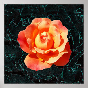 Bright orange ro poster