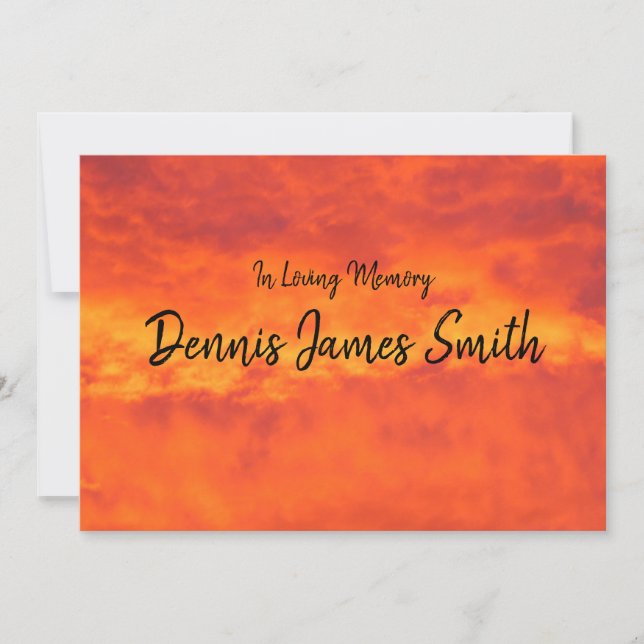 Bright Orange Sunset Firande of Life Inbjudningar (Framsida)