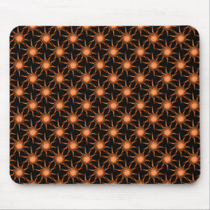 Bright Orange Swirling Sol Mousepad Musmatta