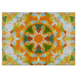 Bright Orange Vibrant Grönt Star Kitsch Eclectic