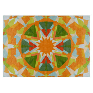 Bright Orange Vibrant Grönt Star Kitsch Eclectic