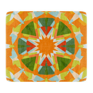 Bright Orange Vibrant Grönt Star Kitsch Eclectic