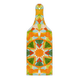 Bright Orange Vibrant Grönt Star Kitsch Eclectic