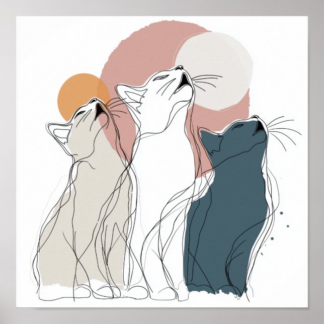 Bright Pastel Flower Semi-Gloss Poster (Framsidan)