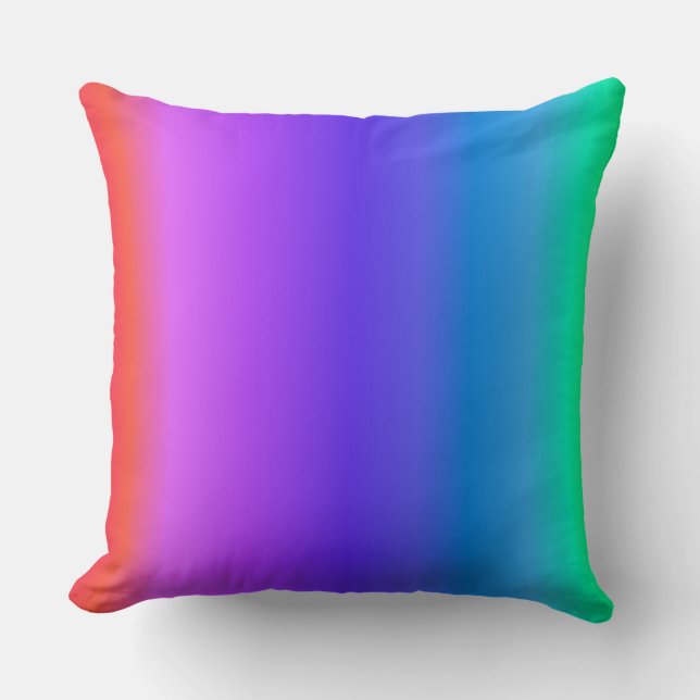 Bright Pastel Rainbow Kudde (Framsida)