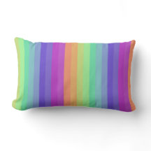 Bright Pastel Rainbow Rand Dekorativ kudde