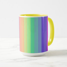 Bright Pastel Rainbow Rand Mugg