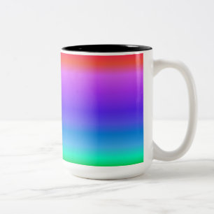 Bright Pastel Rainbow Två-Tonad Mugg