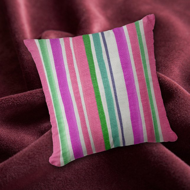 Bright Pastel Rand Pillow Kudde (Skapare uppladdad)