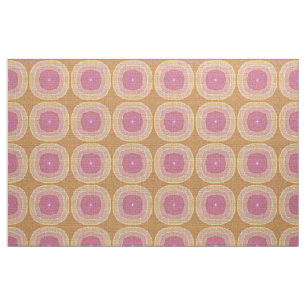 Bright Pastel Rosa Gult Ochre Bali Batik Mönster Tyg
