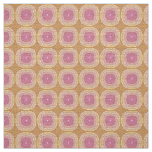 Bright Pastel Rosa Gult Ochre Bali Batik Mönster Tyg