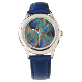 Bright Peacock Feathers Kids eWatch Armbandsur
