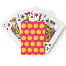 Bright Pink and Gold Polka Dots