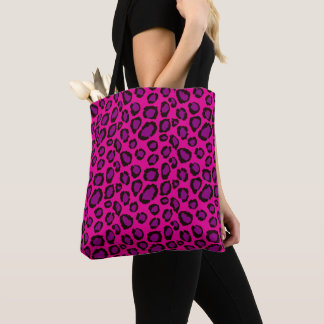 Bright Pink And Purple Leopard Print Pattern Tygkasse