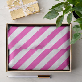 Bright Pink and White Striped