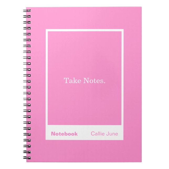 Bright Pink Block Quote Classic Notebook Anteckningsbok (Framsidan)