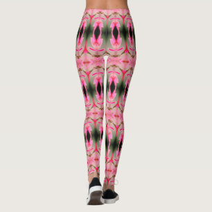 Bright Pinks and Forest Grönt Dam Leggings