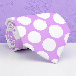 Bright Purple Jumbo Polka Dots Custom Necktie Slips