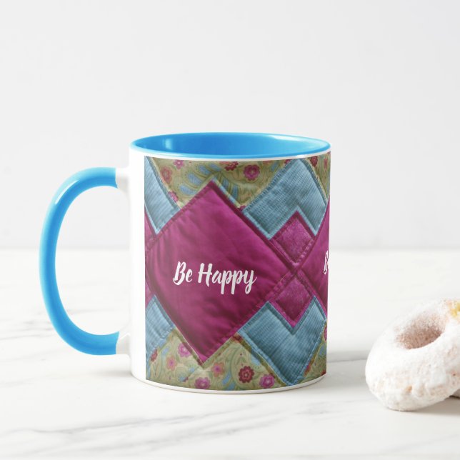 Bright Quilt Mugg (Med munk)