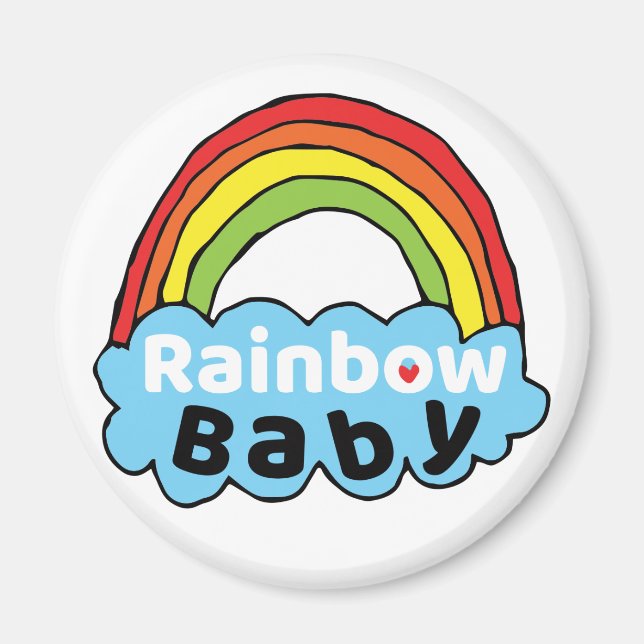 Bright Rainbow Baby Birth Blating Birth Miracle Magnet (Framsidan)