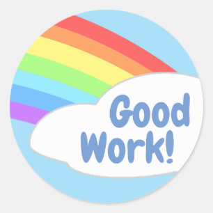 Bright Rainbow Bra Work Reward Kids Runt Klistermärke