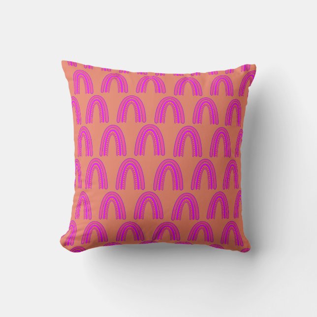 Bright Rainbow Design Dekorativ kudde (Framsida)
