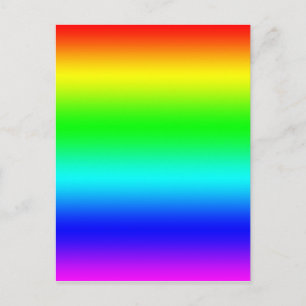 Bright Rainbow Design Vykort