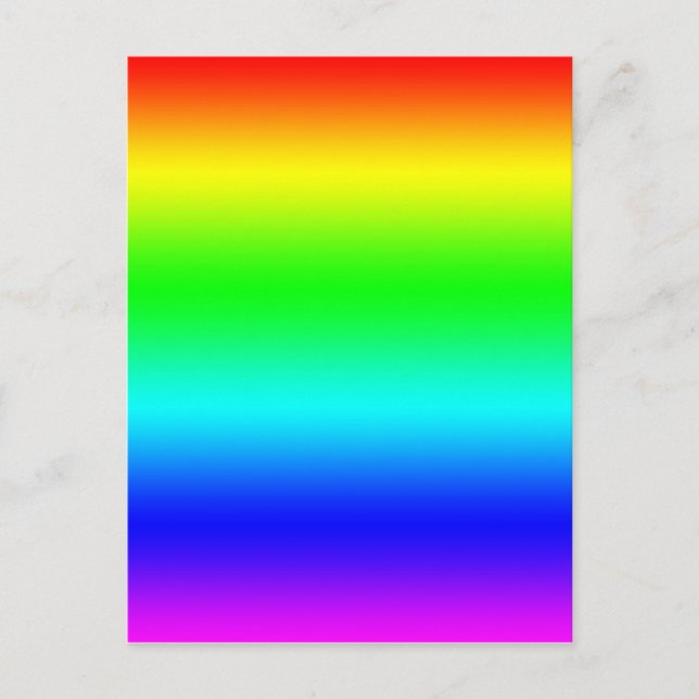 Bright Rainbow Design Vykort (Framsida)
