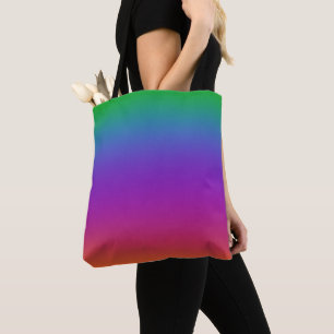 Bright Rainbow Färg Tote Bag Tygkasse