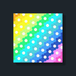 Bright Rainbow Geometric Hexagon Flower Mönster Canvastryck<br><div class="desc">Bright Rainbow Geometric Hexagon Flower Mönster</div>