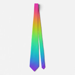 Bright Rainbow Gradient Bröllop Necktie Slips