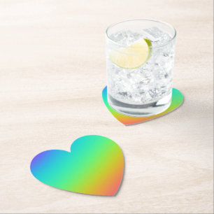 Bright Rainbow Gradient Bröllop Underlägg Papper
