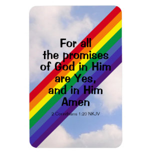 Bright Rainbow i Himlar inspirationsintuell Bible Magnet