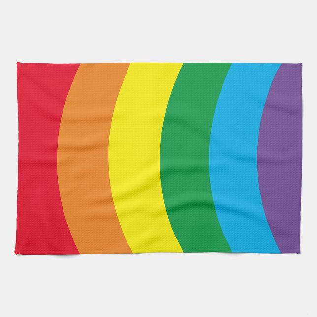 Bright Rainbow Kökshandduk (Horisontell)