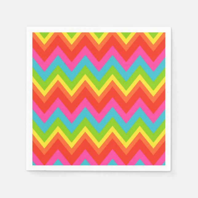 Bright Rainbow Napkins Pappersservett (Framsidan)