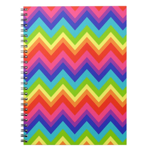 Bright Rainbow Notebook Anteckningsbok Med Spiral (Framsidan)