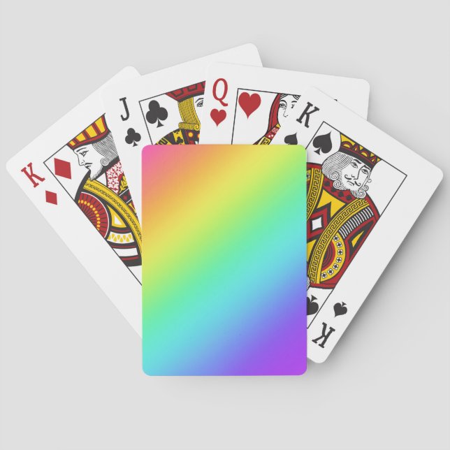 Bright Rainbow-övertoning Casinokort (Baksidan)