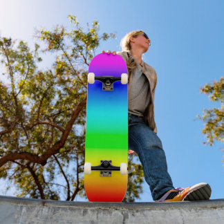 Bright Rainbow-övertoning Mini Skateboard Bräda 18,5 Cm