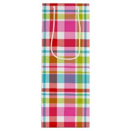 Bright Rainbow Plaid Checkered Pattern