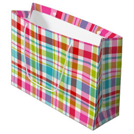 Bright Rainbow Plaid Checkered Pattern