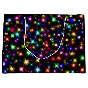 Bright Rainbow Sparkles, Stars & Fireworks