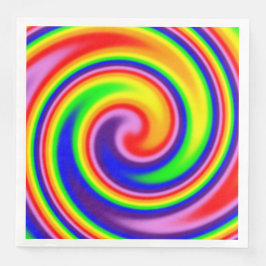 Bright Rainbow Swirl Soft Focus Colorful Pappersservett