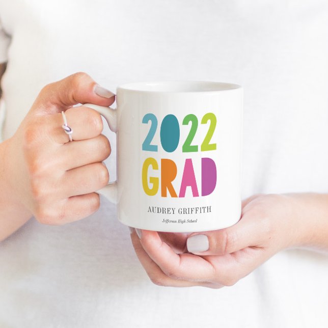Bright Rainbow Type Grad 2022 Kaffemugg (Skapare uppladdad)