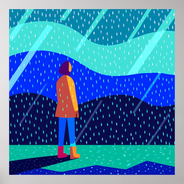 Bright Raindrop Reverie Poster (Framsidan)