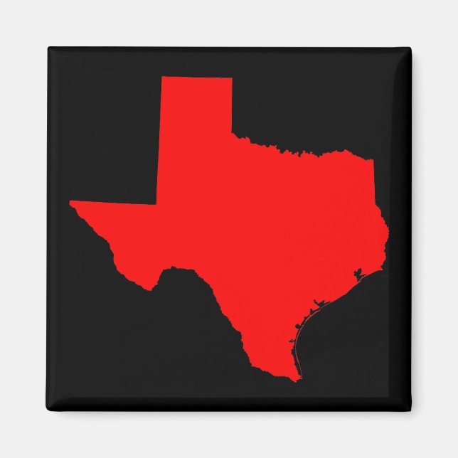 Bright Red and Black Texas Magnet (Framsidan)