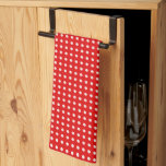 Bright Red and White Polka Dot Mönster Kökshandduk<br><div class="desc">Bright Red and White Polka Dot Mönster Kitchen Towel</div>