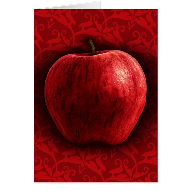 Bright Red Apple Hälsningskort (Framsidan)