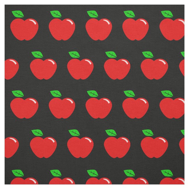 Bright Red Apple Polka dots Tyg (Provkarta)
