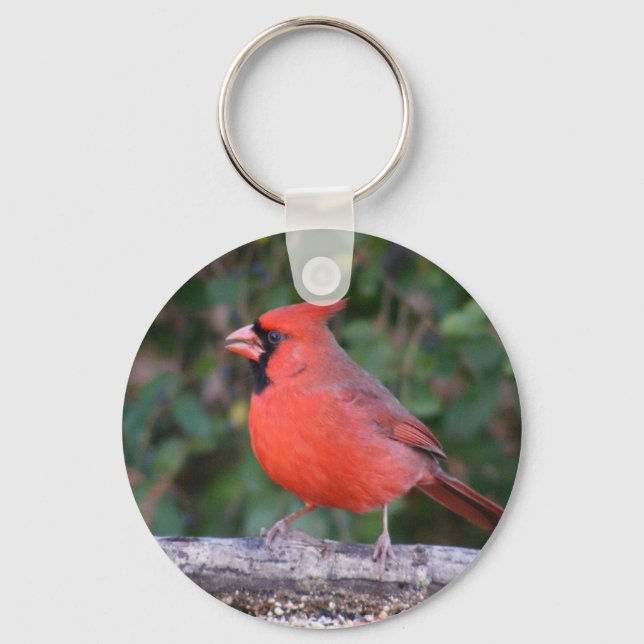 Bright Red Cardinal Nyckelring (Framsida)