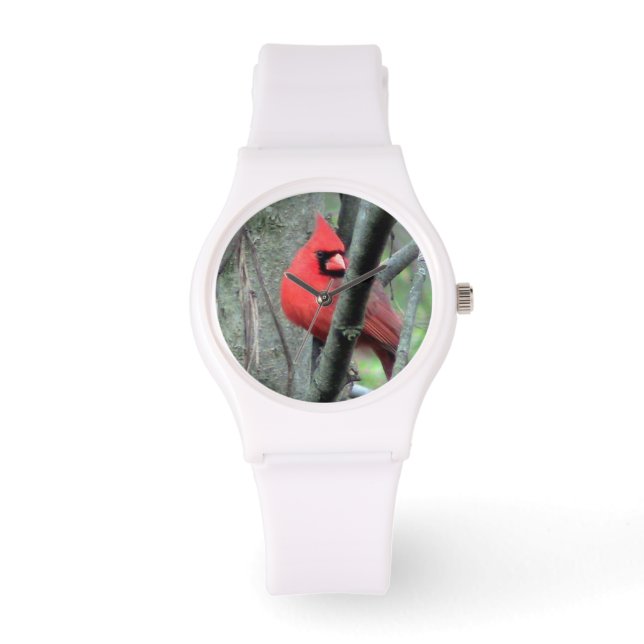Bright Red Cardinal Watch Armbandsur (Framsida)